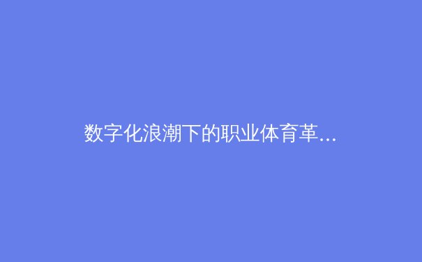 数字化浪潮下的职业体育革命：数据分析如何重塑比赛策略与球员价值 - 4